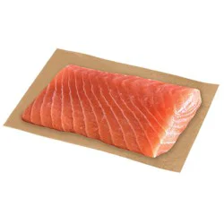 Atlantic Salmon Portion 6 Oz Color Added Fresh Service Case - Each
