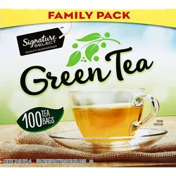 Signature Select Green Tea Bags Family Pack - 100 Count