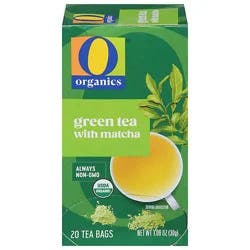 O Organics Tea Green With Matcha - 20 Count