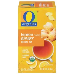 O Organics Tea Lemon Ginger - 20 Count