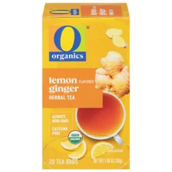 O Organics Tea Lemon Ginger - 20 Count