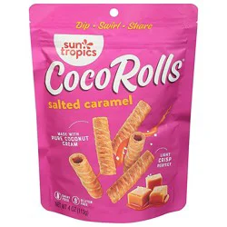 Sun Tropics Cocorolls Salted Caramel Rolled Coconut Wafer - 4 Oz