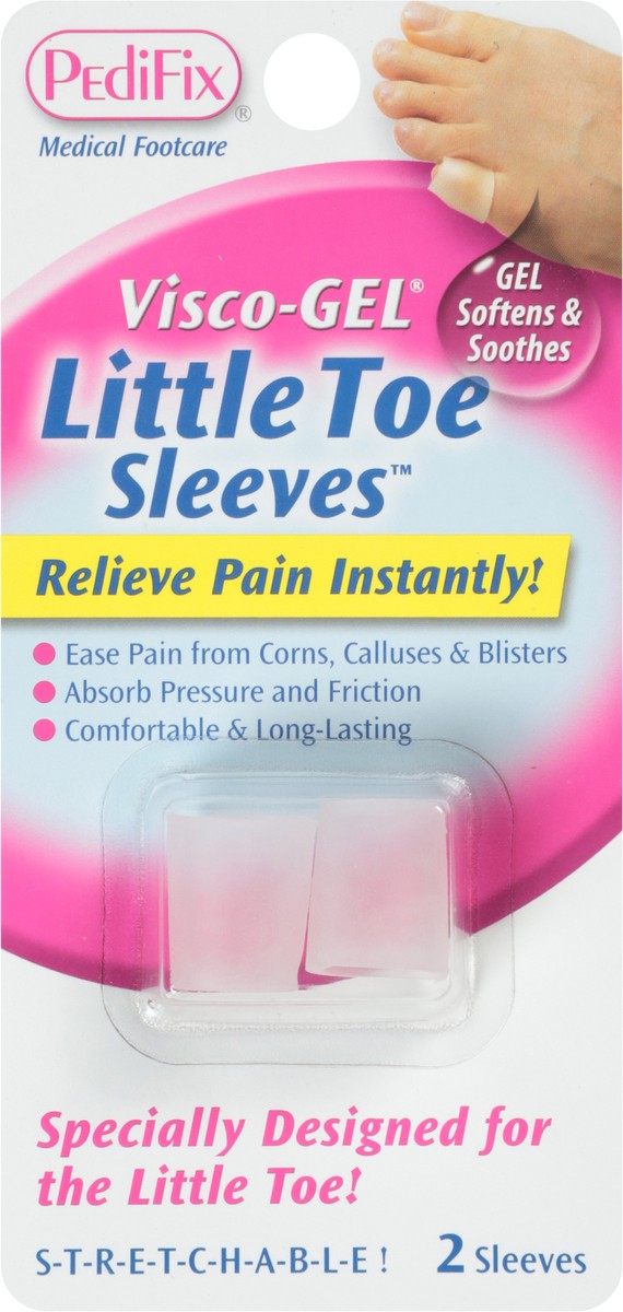 slide 3 of 12, Pedifix Visco Gel Little Toe Sleeves - 2 Count, 2 ct