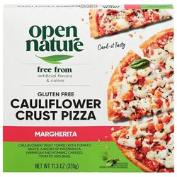 Open Nature Pizza Cauliflower Crust Margherita Gluten Free Frozen - 10.2 Oz