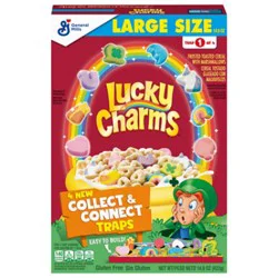 General Mills Lucky Charms Cereal Oat Frosted Toasted With Marshmallows Large Size - 14.9 Oz