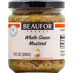 Beaufor Mustard Whole Grain - 7.05 Oz
