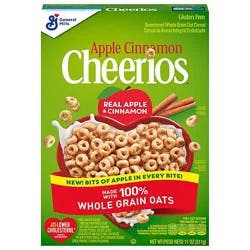 Cheerios Cereal Whole Grain Oats Apple Cinnamon Box - 11 Oz