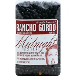 Rancho Gordo Midnight Black Beans - 16 Oz