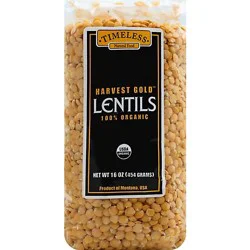 Timeless Harvest Gold Lentils - 16 Oz