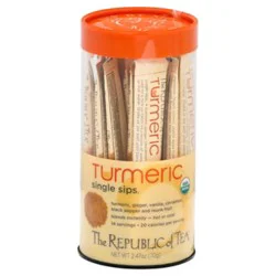 The Republic Of Tea Single Sips Turmeric Tea Pouches - 14 Count