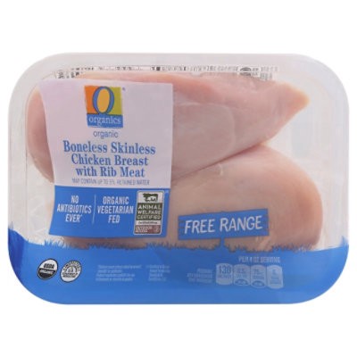 slide 1 of 1, O Organics Boneless Skinless Organic Chicken Breasts - 1.25 Lb, per lb