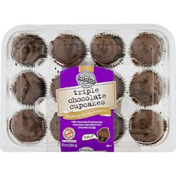 Two-Bite Triple Chocolate Premium Cupcake - 10 Oz