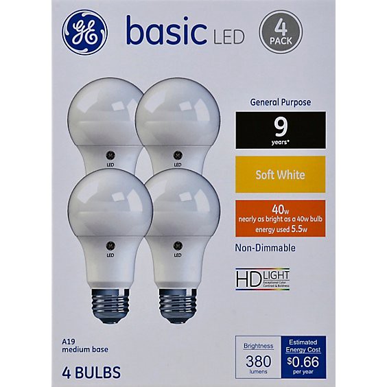 slide 1 of 4, Ge 40w Eq Basic Sw - 4 Count, 4 ct