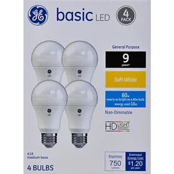 Ge 60w Eq Basic Sw - 4 Count