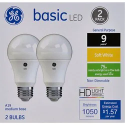 Ge 75w Eq Basic Soft White - 2 Count