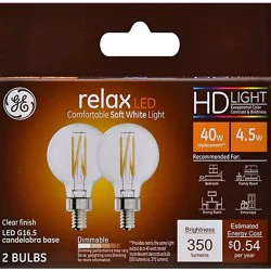 Ge 40w Eq Hd Relax G16.5 Clear - 2 Count