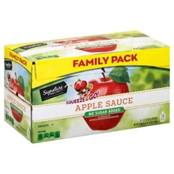 Signature Select Apple Sauce Unswtnd Pouch Fmly Pk - 24-3.17 Oz