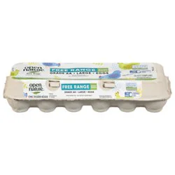 Open Nature Eggs Brown Free Range Large - 12 Count