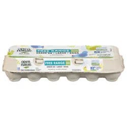 Open Nature Eggs Brown Free Range Large - 12 Count