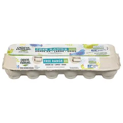 Open Nature Eggs Brown Free Range Large - 12 Count