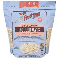 Bobs Red Mill Rolled Oats Gluten Free Quick Cooking - 28 Oz
