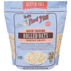 Bobs Red Mill Rolled Oats Gluten Free Quick Cooking - 28 Oz