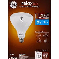 Ge Light Bulb Led Hd Light Soft White Relax 65 Watts Br40 Box - 1 Count