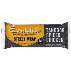 Sukhi's Indian Tandoori Chicken Roti Street Wrap Sandwich - 5.5 Oz