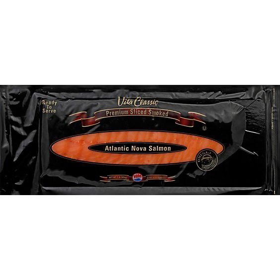 slide 1 of 1, Vita Classic Salmon Atlantic Nova Sliced Smoked Premium - 1 Lb, 16 oz