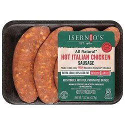 Isernios Premium Sausage Chicken Hot Italian Tray - 13.3 Oz