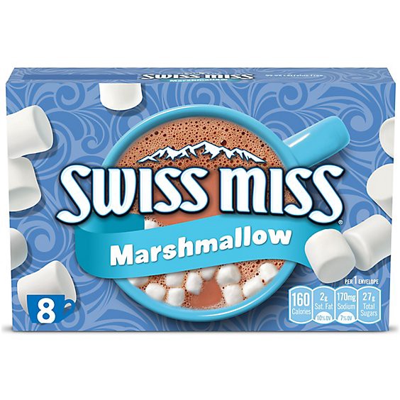 slide 1 of 13, Swiss Miss Milk Chocolate With Marshmallow Cocoa - 8-1.38 Oz, 8 ct; 1.38