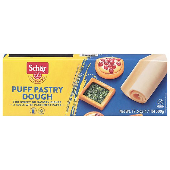 slide 1 of 1, Schar Puff Pastry Dough Gluten Free - 2-8.8 Oz, 17.64 oz
