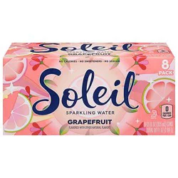 Soleil Sparkling Water Grapefruit - 8-12 Fl. Oz.
