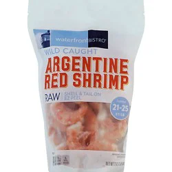 Waterfront Bistro Raw Shell On Tail On Argentine Red Shrimp 21- 25 Ct - 32 Oz