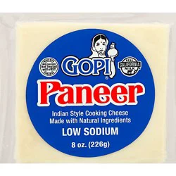 Gopi Cheese Paneer Low Sodium Vacuum Packed - 8 Oz