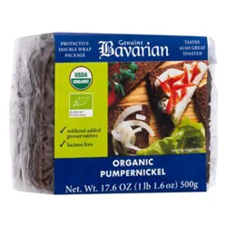 Genuine Bavarian Bread Organic Pumpernickel Wrapper - 17.6 Oz