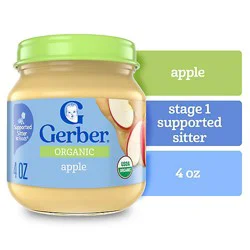 Gerber 1st Foods Organic Apple Baby Food Jar - 4 Oz