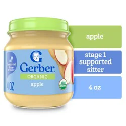 Gerber 1st Foods Organic Apple Baby Food Jar - 4 Oz