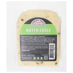 Yanceys Fancy Cheese Gluten Free Sharp Cheddar Zesty Hatch Chile Vacuum Packed - 7.6 Oz