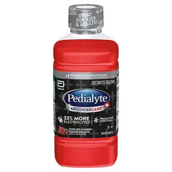 Pedialyte Advancedcare Plus Electrolyte Solution Ready To Drink Cherry Pomegranate - 33.8 Fl. Oz.
