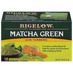 Bigelow Tea Bags Green Matcha With Turmeric 18 Count - 0.82 Oz
