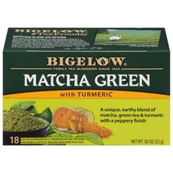 Bigelow Tea Bags Green Matcha With Turmeric 18 Count - 0.82 Oz