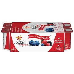 Yoplait Blueberry Mixed Berry Lf Yogurt Fridge Pack - 8-6 Oz
