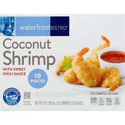 Waterfront Bistro Shrimp Coconut With Sweet Chili Sauce 10 Count - 9 Oz