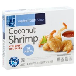 Waterfront Bistro Shrimp Coconut With Sweet Chili Sauce 10 Count - 9 Oz