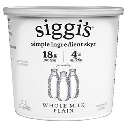 Siggi's Plain Icelandic Skyr Whole Milk Yogurt - 24 Oz