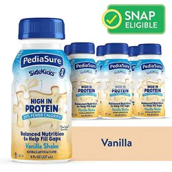 Pediasure Sidekicks High Protein Nutrition Shake Ready To Drink Vanilla - 6-8 Fl. Oz.