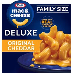 Kraft Deluxe Original Cheddar Mac & Cheese Macaroni And Cheese Dinner Family Size - 24 Oz