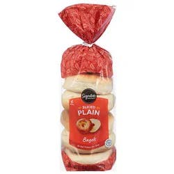 Signature Select Bagels Plain - 18 Oz