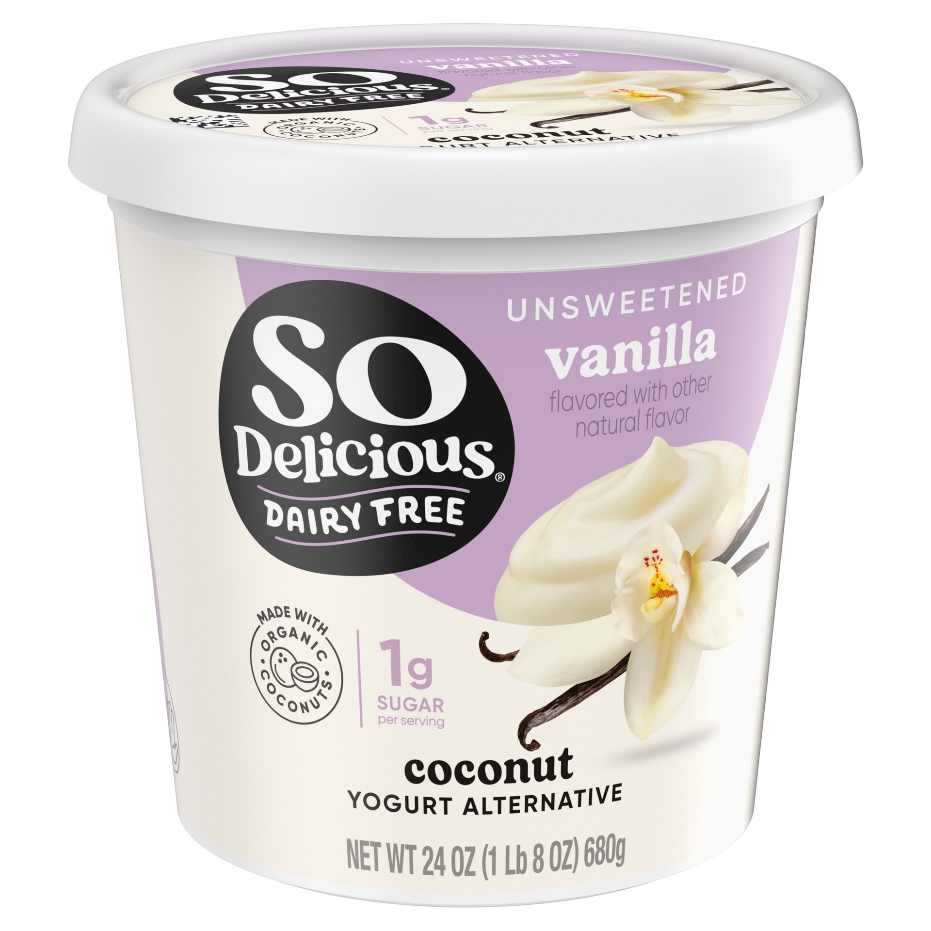 slide 2 of 3, So Delicious Dairy Free Unsweetened Vanilla Coconut Milk Yogurt - 24 Oz, 24 oz